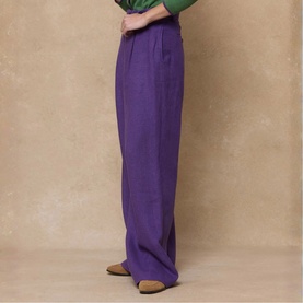 Luna Irish Linen Wide Leg Trousers