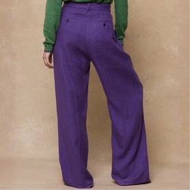 Luna Irish Linen Wide Leg Trousers