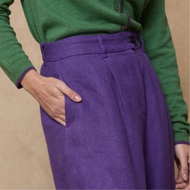 Luna Irish Linen Wide Leg Trousers