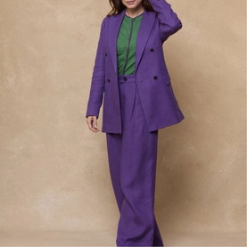 Luna Irish Linen Wide Leg Trousers