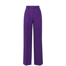 Luna Irish Linen Wide Leg Trousers