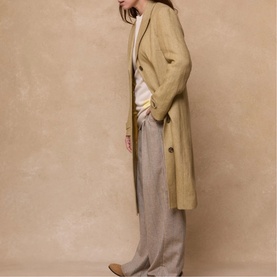Rosie Irish Tumbled Linen Coat