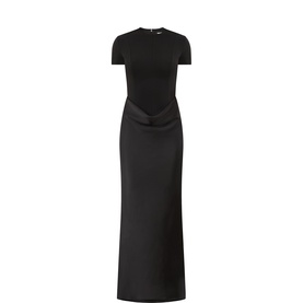 Contrast Draped Dress