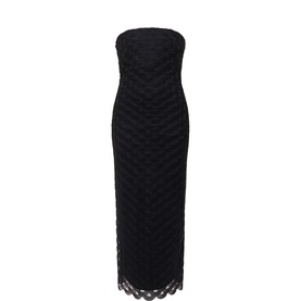 Scalloped Sequin Tube Dress
