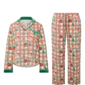 Santa Checked Long Pyjama Set