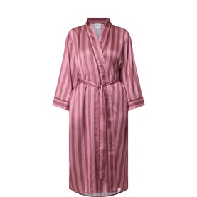 Striped Long Belted Robe