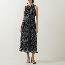Celestina Silk Floral Dress