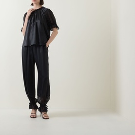 Alina Silk Ruffle Blouse