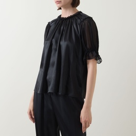 Alina Silk Ruffle Blouse