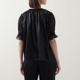 Alina Silk Ruffle Blouse