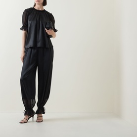 Alina Silk Ruffle Blouse