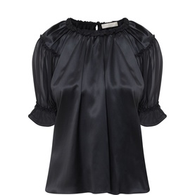 Alina Silk Ruffle Blouse