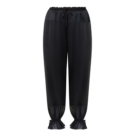 Camile Silk Ruffle Trousers