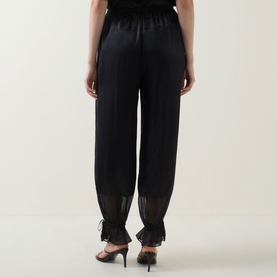 Camile Silk Ruffle Trousers