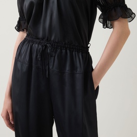 Camile Silk Ruffle Trousers