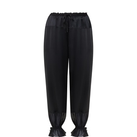 Camile Silk Ruffle Trousers