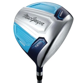 MacGregor CT4000 golf driver in silver and blue, featuring oversized club head and graphite shaft