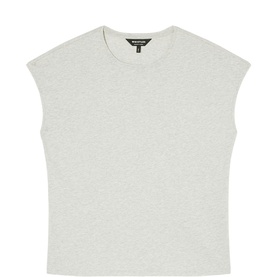 Cap-Sleeved Solid T-Shirt