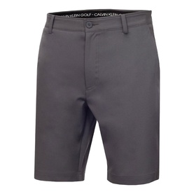 Calvin Klein Golf men's steel grey golf shorts with elasticated waistband, flat front design and side pockets