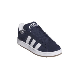Adidas Campus 00s trainers in dark navy suede with white three-stripe overlays and gum rubber sole