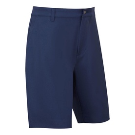 Footjoy men's navy golf shorts with side pockets and flat front, shown as a standalone product shot