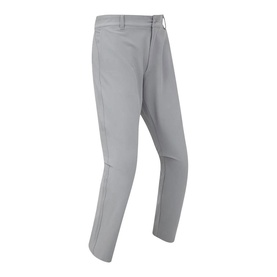 Footjoy grey slim-fit golf trousers with side pockets and tapered leg, shown as a flat product shot