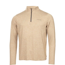 Pinehursdt Logo Striped Quarter Zip Top