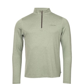Pinehursdt Logo Striped Quarter Zip Top