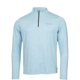 Pinehursdt Logo Striped Quarter Zip Top