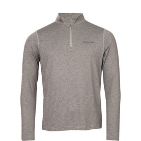 Pinehursdt Logo Striped Quarter Zip Top