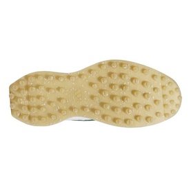 Adidas Golf shoe sole in White Collegiate Green, featuring cream rubber outsole with turf-style nub traction pattern.