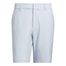 Adidas Golf men's shorts in Crystal Sky, tailored cut with belt loops and side pockets, flat-front chino style