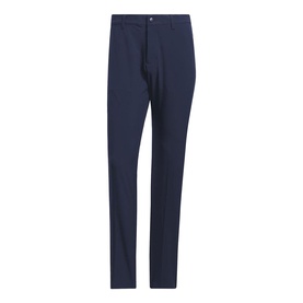 Adidas navy blue slim-fit golf trousers with a clean finish, button fastening, and tapered leg silhouette