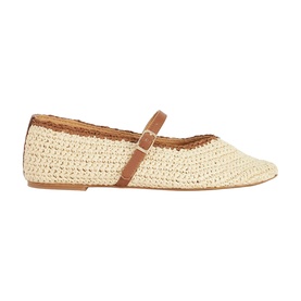 Haloha Raffia Mary-Janes Flats