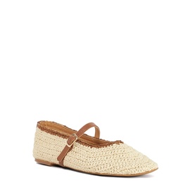 Haloha Raffia Mary-Janes Flats