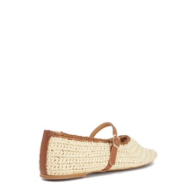 Haloha Raffia Mary-Janes Flats
