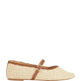 Haloha Raffia Mary-Janes Flats