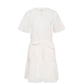 Fiona Eyelet Mini Tiered Flared Dress