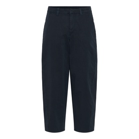 Kaffe Midnight Marine wide-leg cropped trousers with elasticated waistband and clean front finish