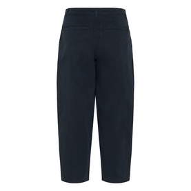 Kaffe cropped wide-leg trousers in Midnight Marine, rear view showing clean waistband and relaxed silhouette