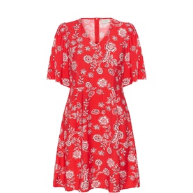 Amina Floral Mini Flared Dress