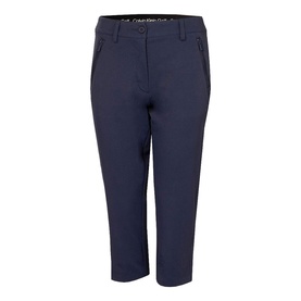 Calvin Klein Golf navy cropped trousers with slim fit, side pockets, and elasticated waistband detail