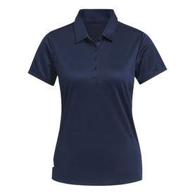 Adidas Golf women's polo shirt in Collegiate Navy, short sleeves, three-button placket and collared neckline