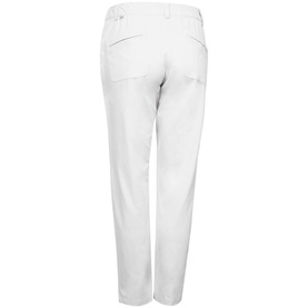 Calvin Klein Golf white women's trousers, rear view showing back pockets and tailored slim-leg fit