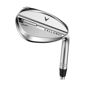 Callaway CB SP golf wedge in polished silver finish, featuring branded hosel and textured grip