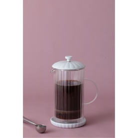 Luxe Cafetiere White 1L