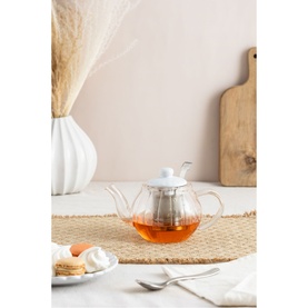 Luxe Glass Teapot White 500ml