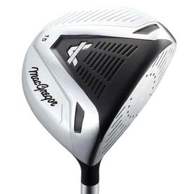 MacGregor Junior Golf Set driver in silver and black, loft marked 15, with graphite shaft, part of blue junior golf set