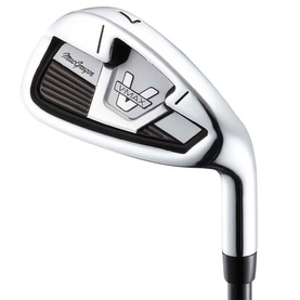 MacGregor Junior Golf Club in silver chrome finish with black textured face insert and flexible shaft