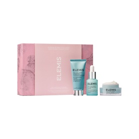 Elemis Power of Pro-Collagen Discovery Collection skincare gift set with pink box, serum, cream and cleanser